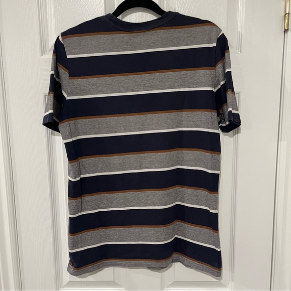 Premium 100% Organic Cotton Striped Pocket T-Shirt - Picture 2 of 6